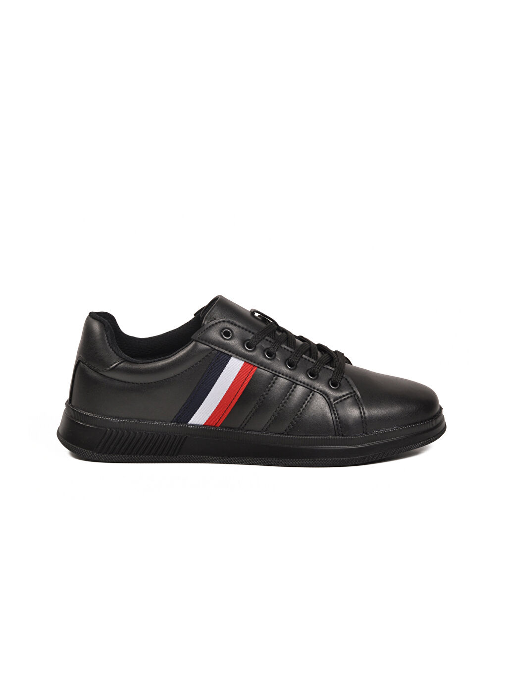 Siyah Bağcıklı Hafif Cilt Erkek Sneaker 493 M