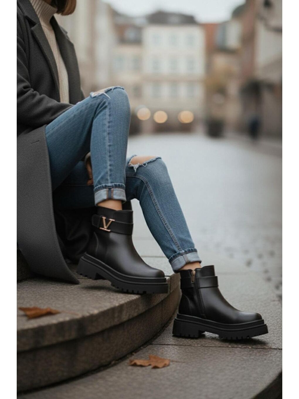 Kadın Viana Garantili Su Geçirmez Kaymaz Taban Dikişli Siyah Bot-4