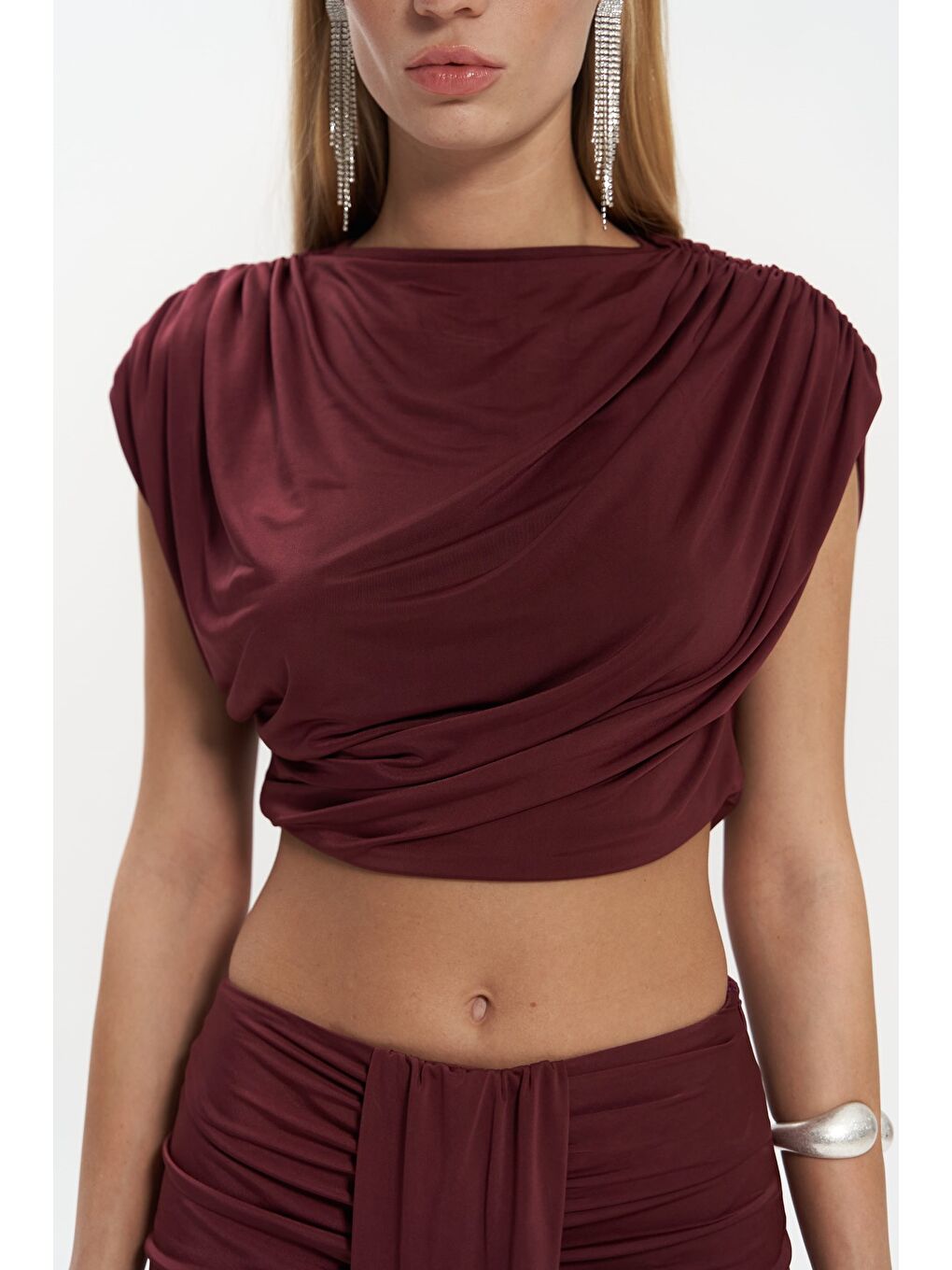 Mai Collection Easton Bordo Crop Etek Takım - 3