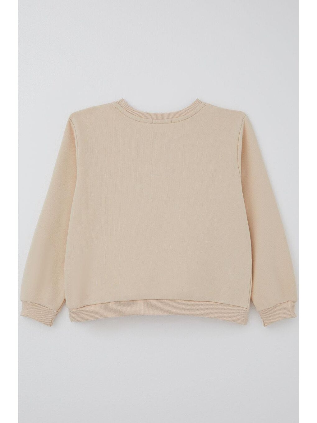 Ekru Kız Çocuk Eşofman Takımı Leopar Fiyonk Aksesuarlı Krem (5-9 Yaş)-4