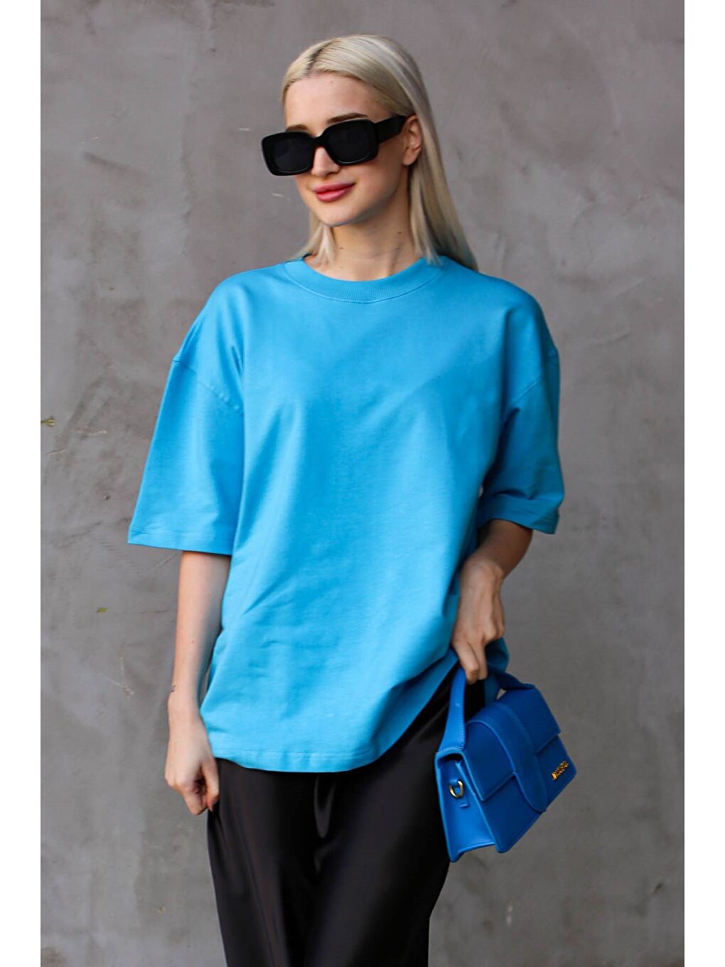 Mavi Bisiklet Yaka Basic Oversize Tişört MG1687-5