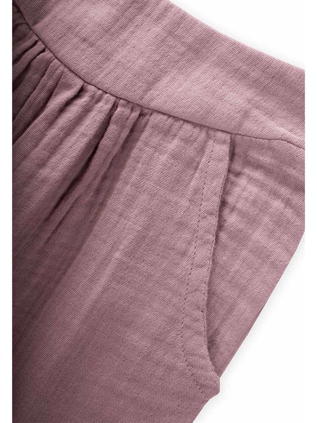 Mor Kız Çocuk Müslin Pantolon-2