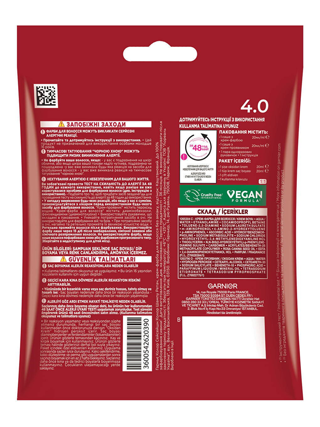 Color Shampoo Retouch Şampuan Kolaylığında Dip Boyası, Kahve 4.0-3