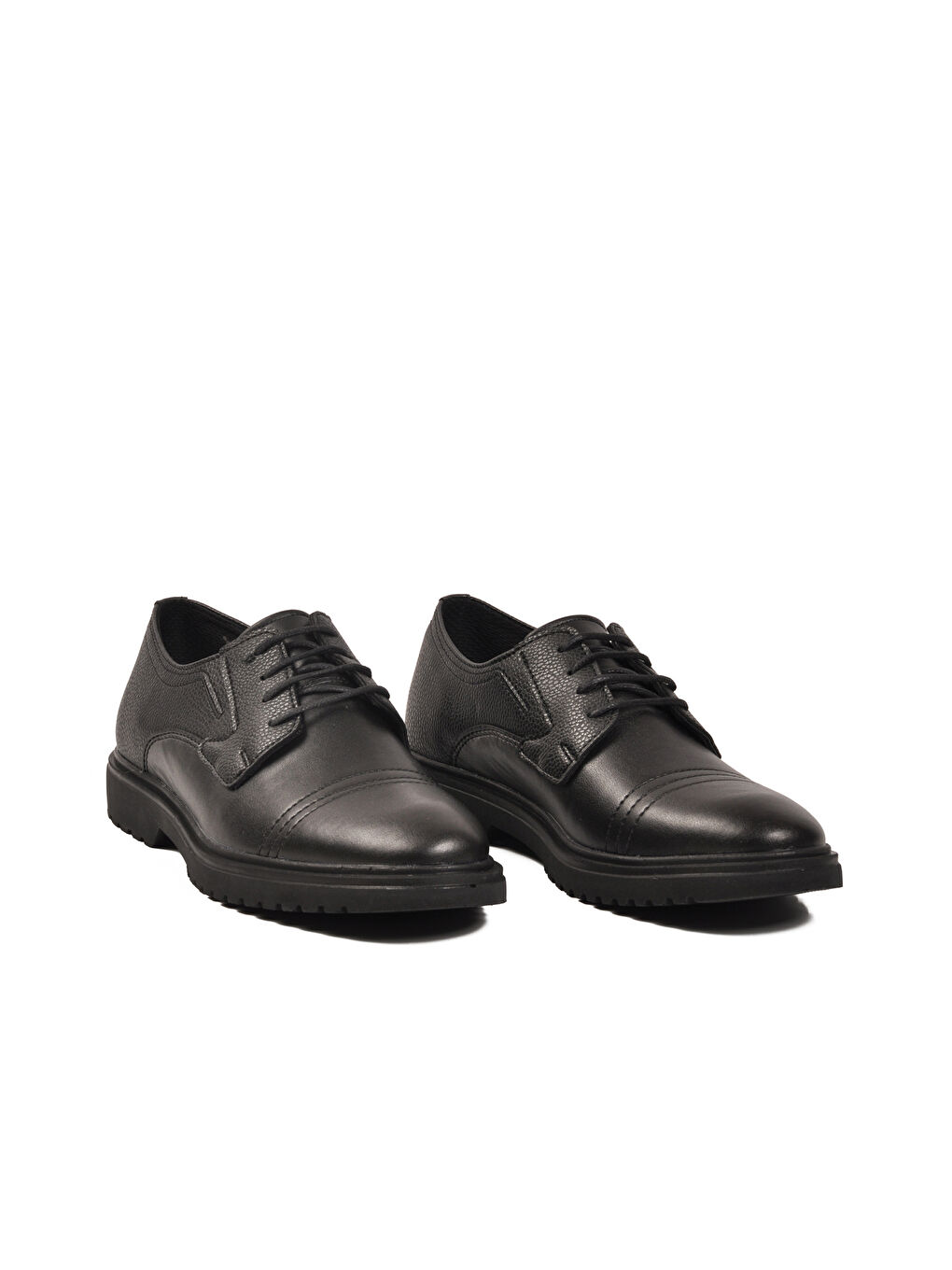 Siyah Bağcıklı Kaymaz Taban Erkek Klasik Ayakkabı 455 M-2