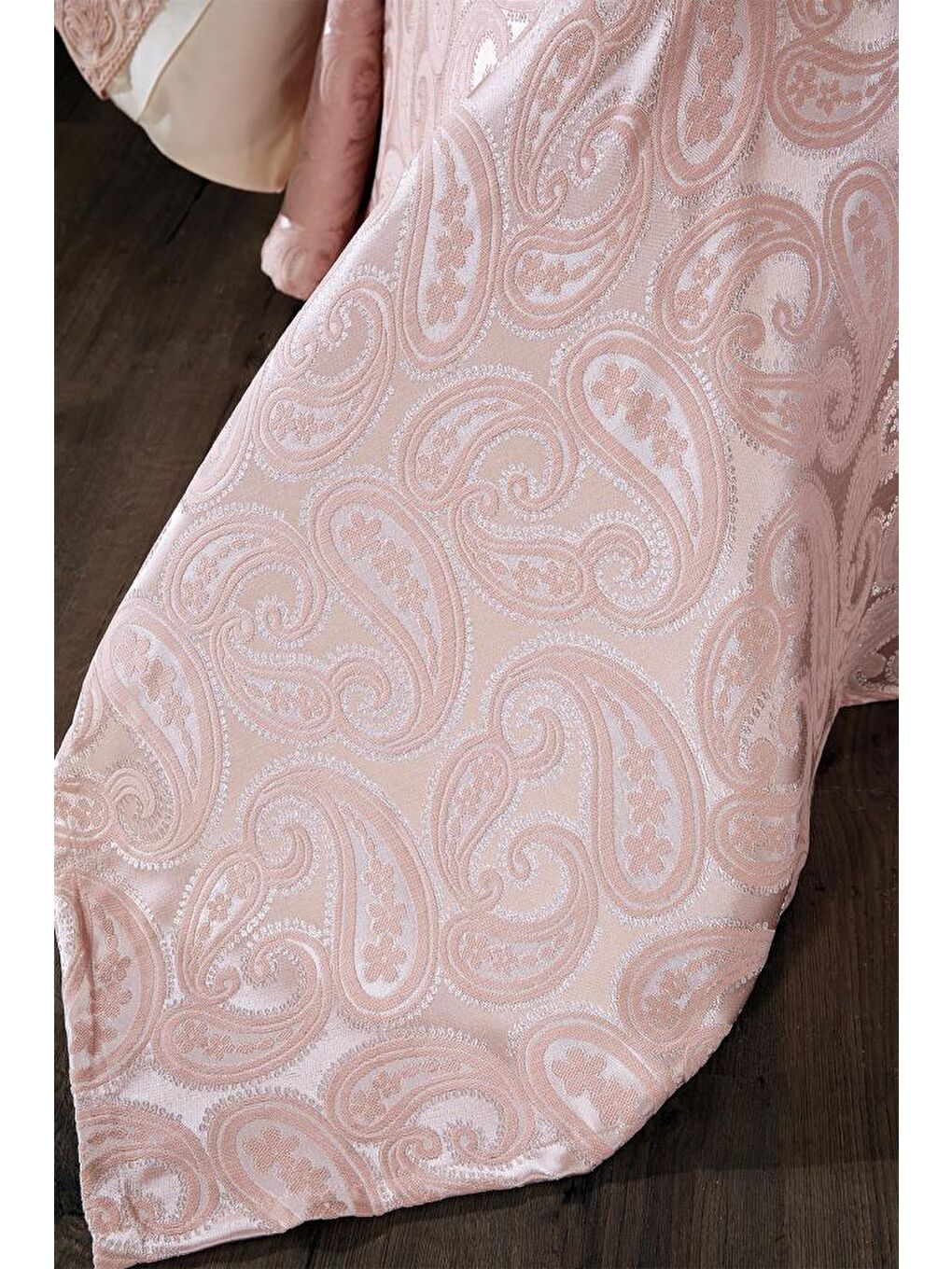 Pembe Şal 10 Parça Battaniyeli Çeyiz Seti Pudra-1