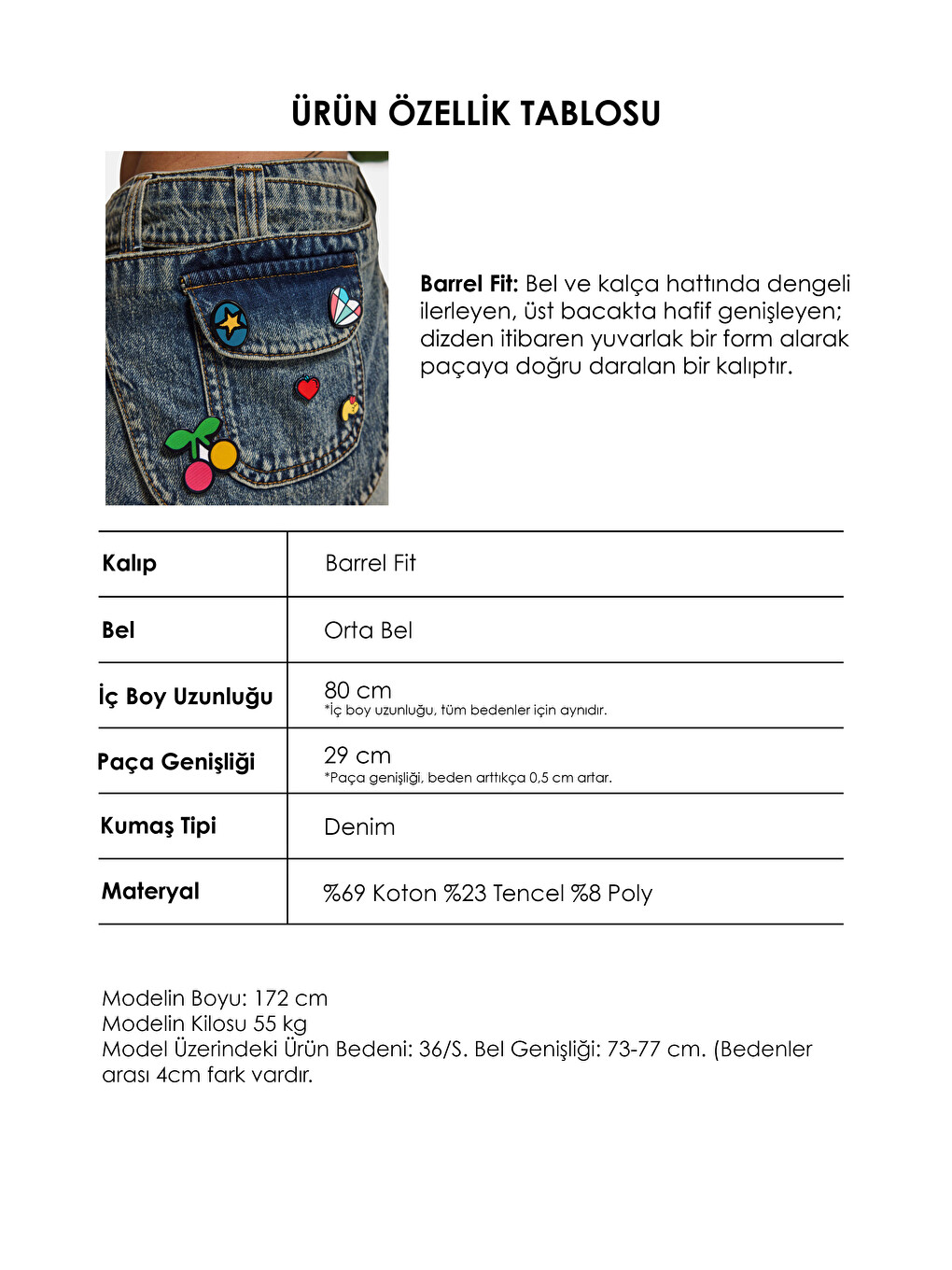 Mavi Kadın Jean Renk 4w6-31 Barrel Fit Bol Kesim Icon Detaylı Özel Tasarım Denim Jean-5