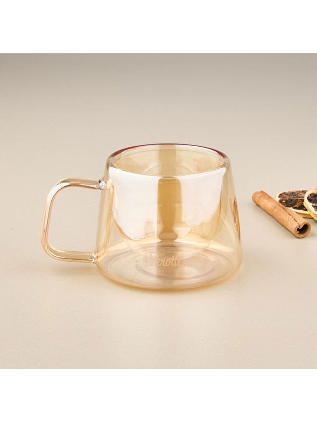 Sarı Çift Cidarlı Kupa - Amber - 200 ml-2