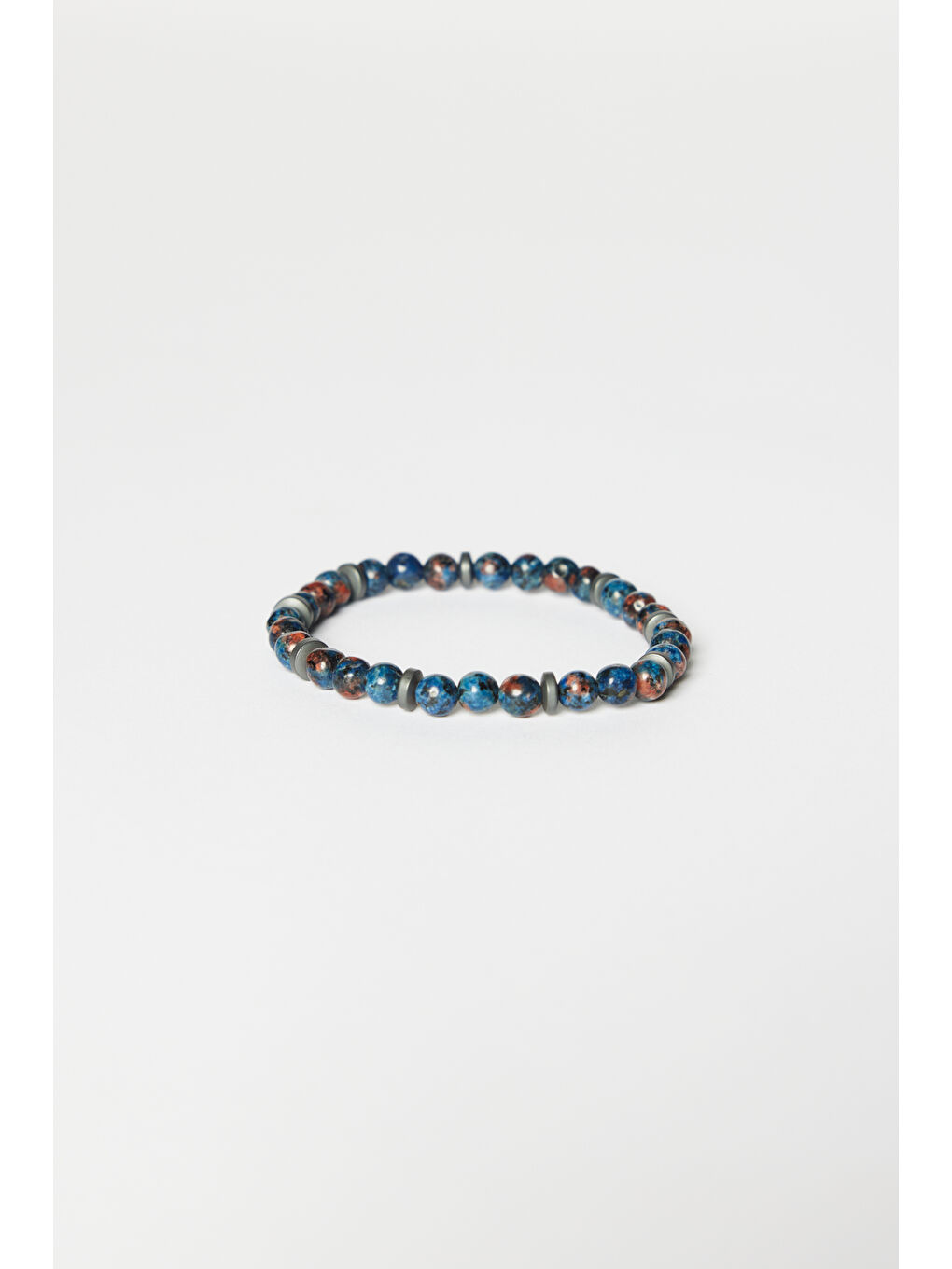 Erkek Lacivert Doğal Taş Boncuk Bileklik