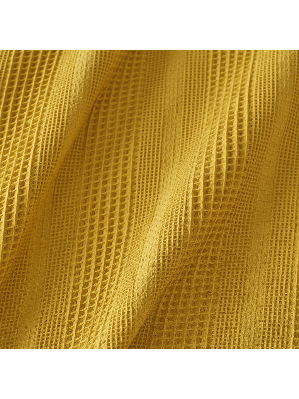 Kahverengi %100 Pamuk Russell Tek Kişilik Pike Hardal (150x220 cm)-2