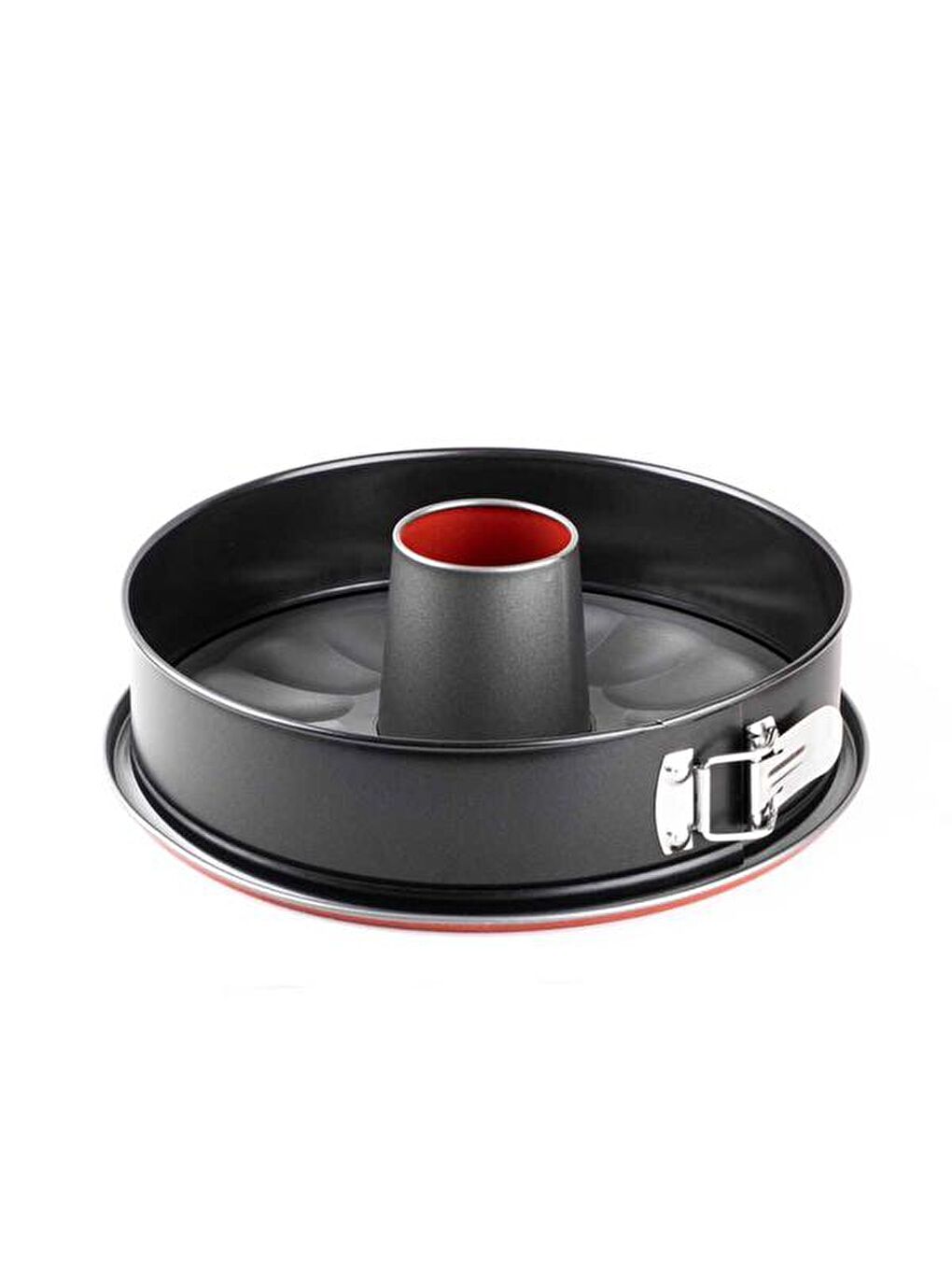 Kelepçeli Borulu Kek Kalıbı - Siyah - 26 cm