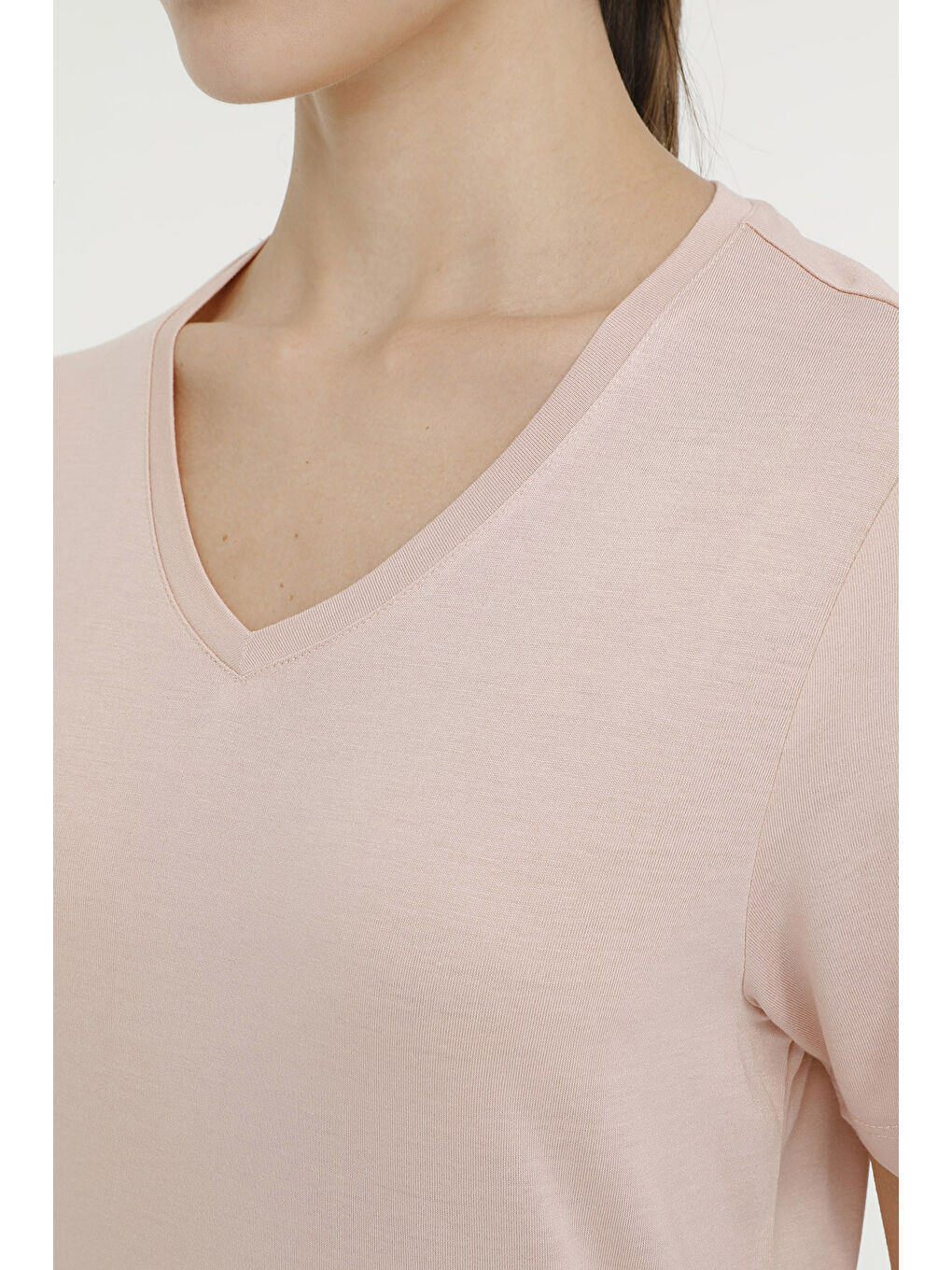 WB V VISKON 11MDK205 4FX Pembe Kadın Kısa Kol Tişört-3