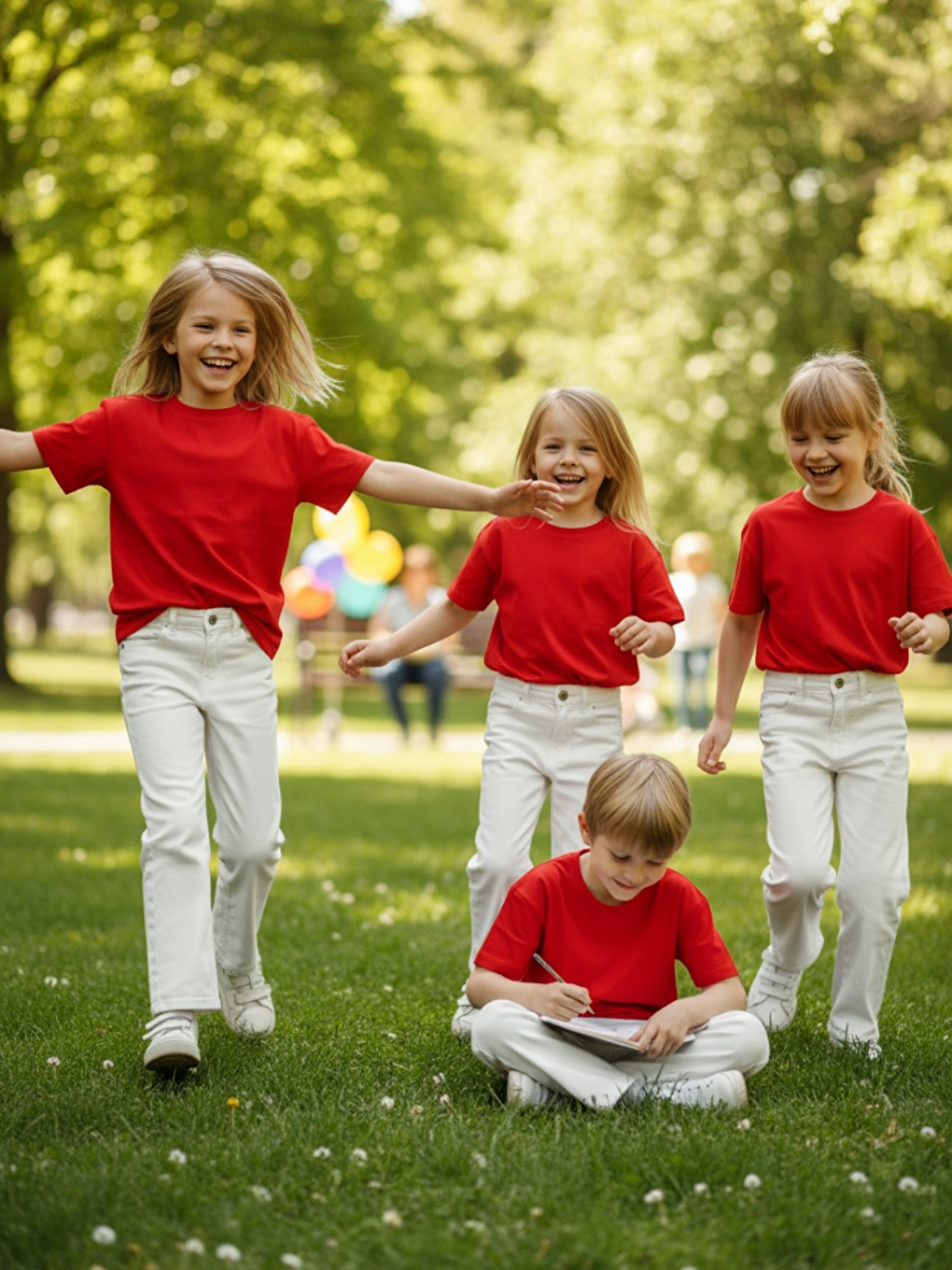 Unisex Çocuk Beyaz Pantolon-3