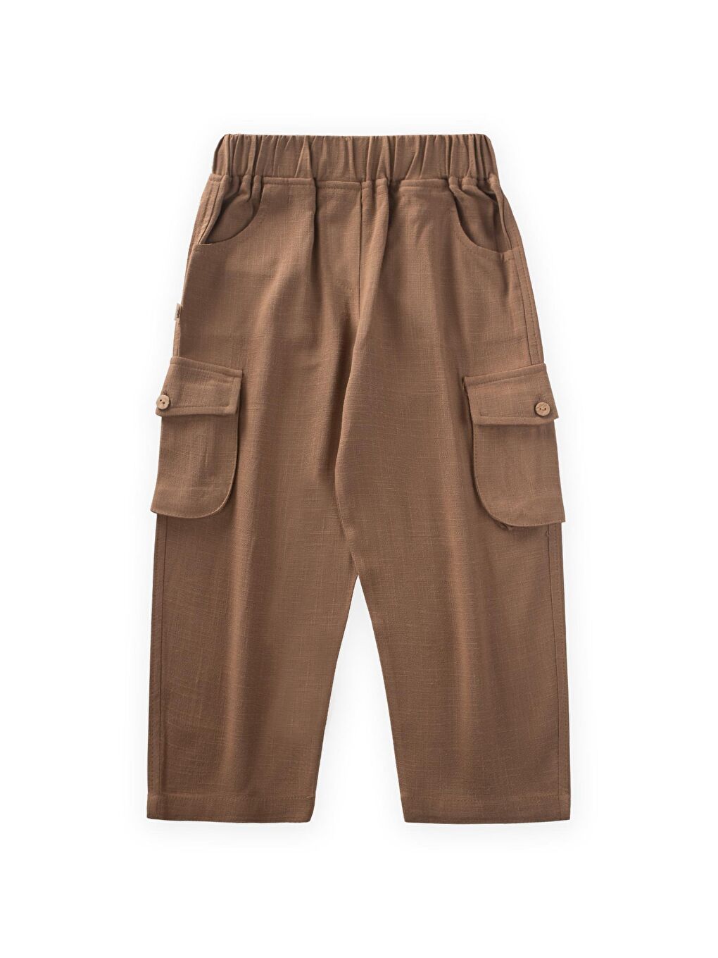 Bej Kız Çocuk Keten Pantolon