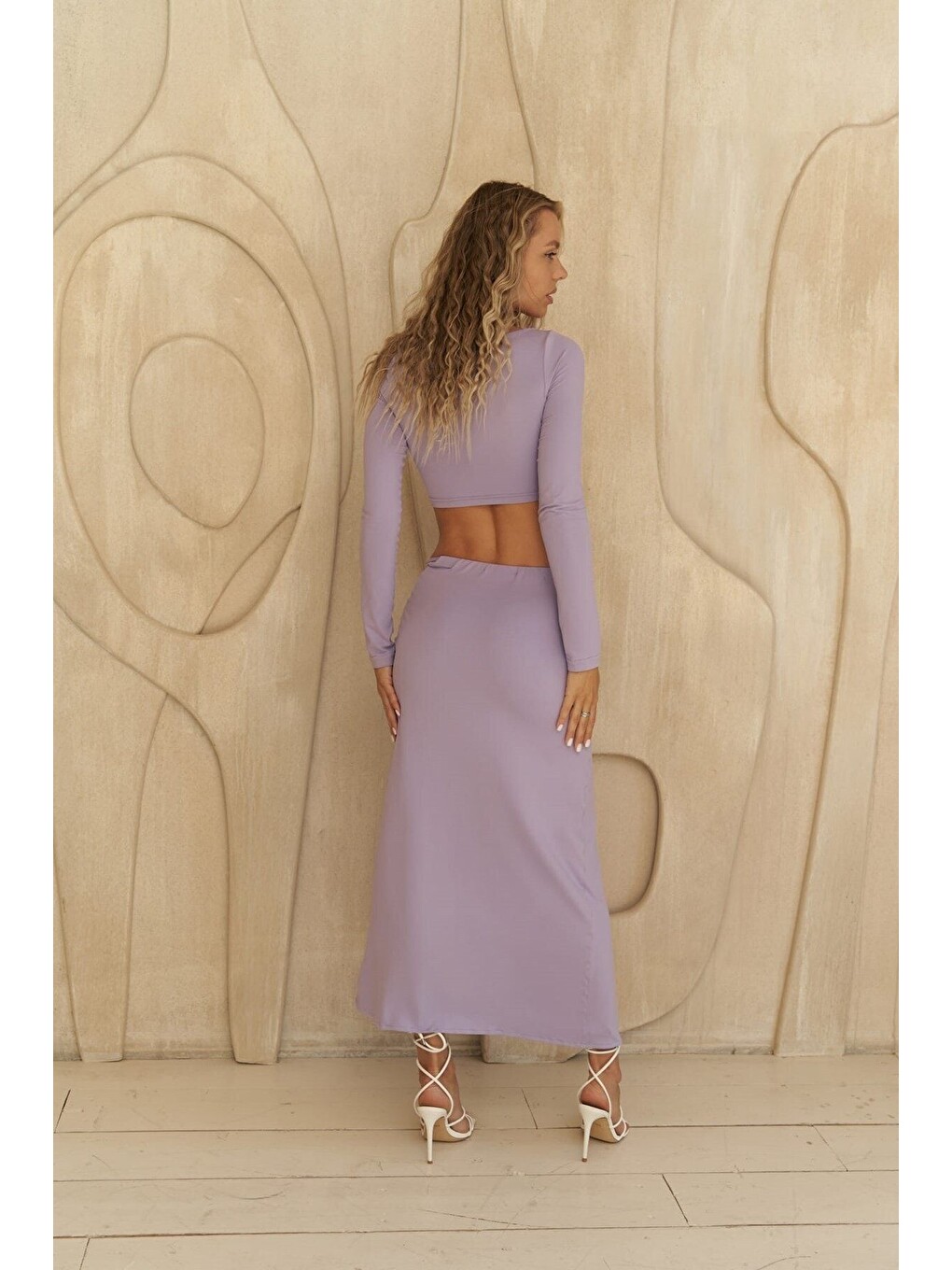 Constantina Lila Crop-Etek Takım-1