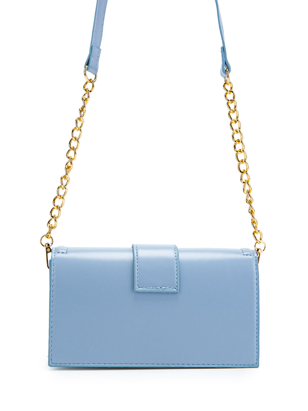 Uzun Askılı Suni Deri Kadın Çapraz Çanta Darla Bebe Mavi-2