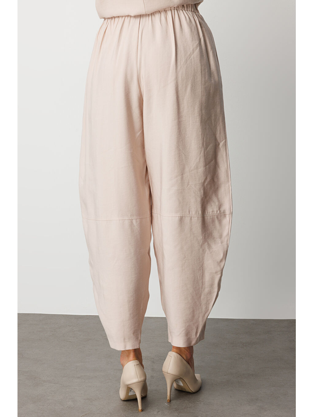 Şalvar Kesim Modal Karışımlı Bej Rengi Pantolon-5