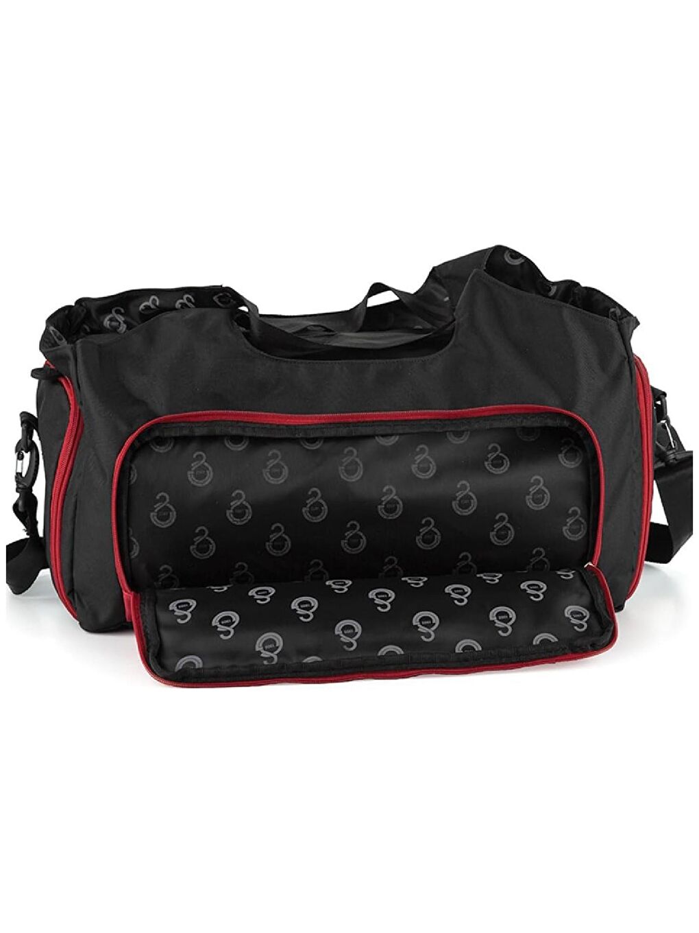 2 Bölmeli Silindir Spor Çantası Siyah (23548)-2