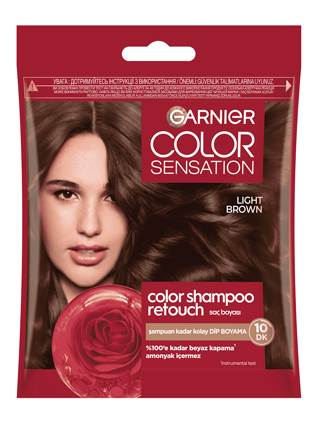 Color Shampoo Retouch Şampuan Kolaylığında Dip Boyası, Açık Kahve 5.0