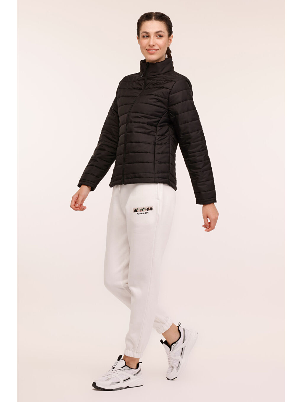 WB PADDED 1SN659 4PR Siyah Kadın Mont-4