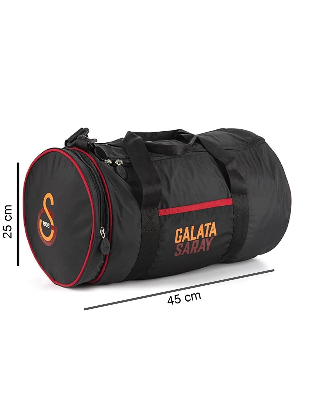 2 Bölmeli Silindir Spor Çantası Siyah (23548)-4