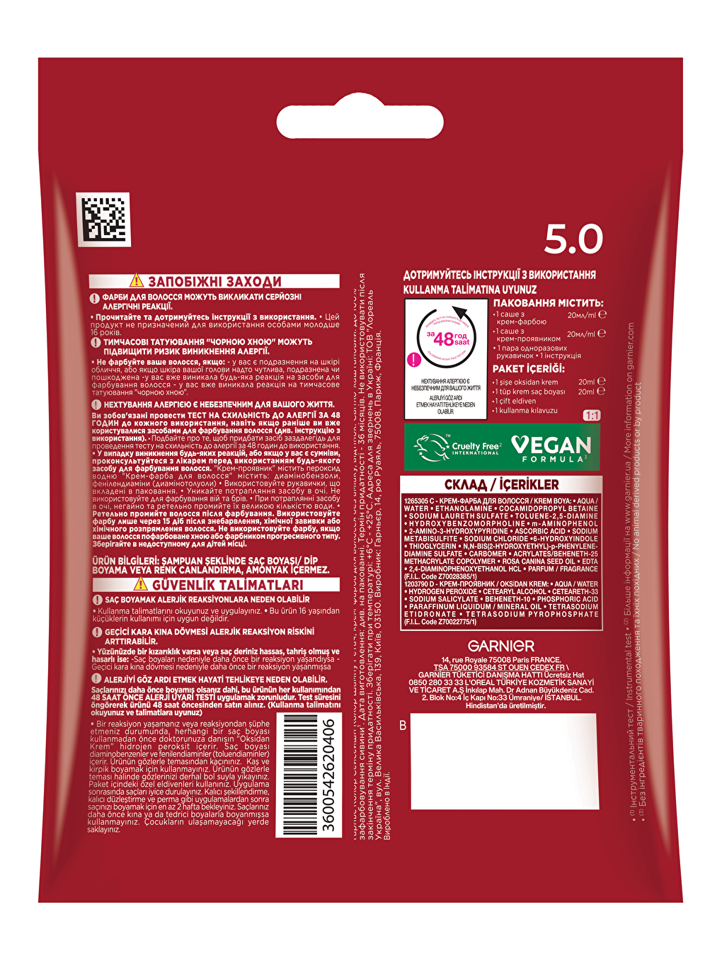 Color Shampoo Retouch Şampuan Kolaylığında Dip Boyası, Açık Kahve 5.0-1