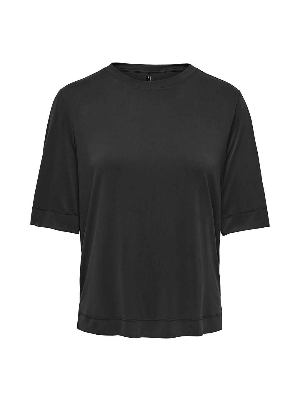 Siyah Onlhannah Relaxed Fit Bisiklet Yaka Kadın T Shirt 15348760