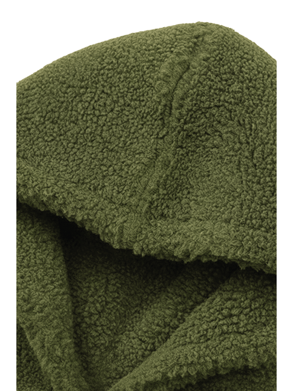 Haki Genıus Store Erkek Kapüşonlu Polar Sherpa Kuzu Kumaş İçi Şardonlu Kapüşonlu Sweatshırt SHERPA-KAP-3