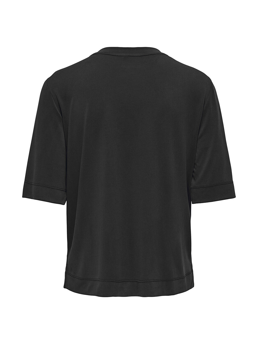 Siyah Onlhannah Relaxed Fit Bisiklet Yaka Kadın T Shirt 15348760-1