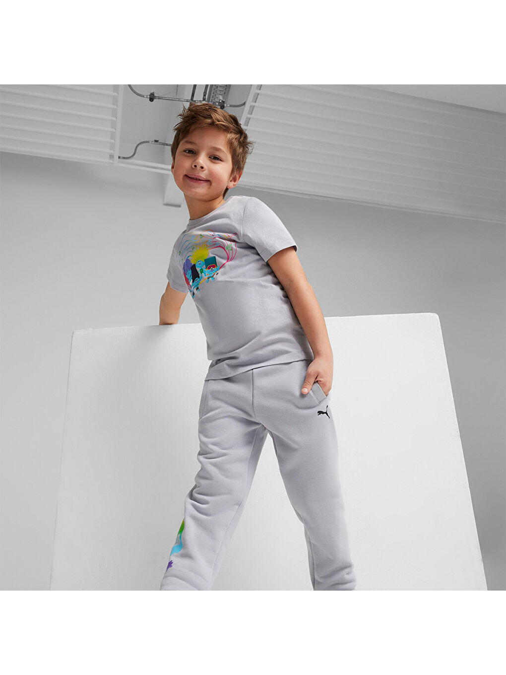 X Trolls Erkek Çocuk Gri Tişört-2