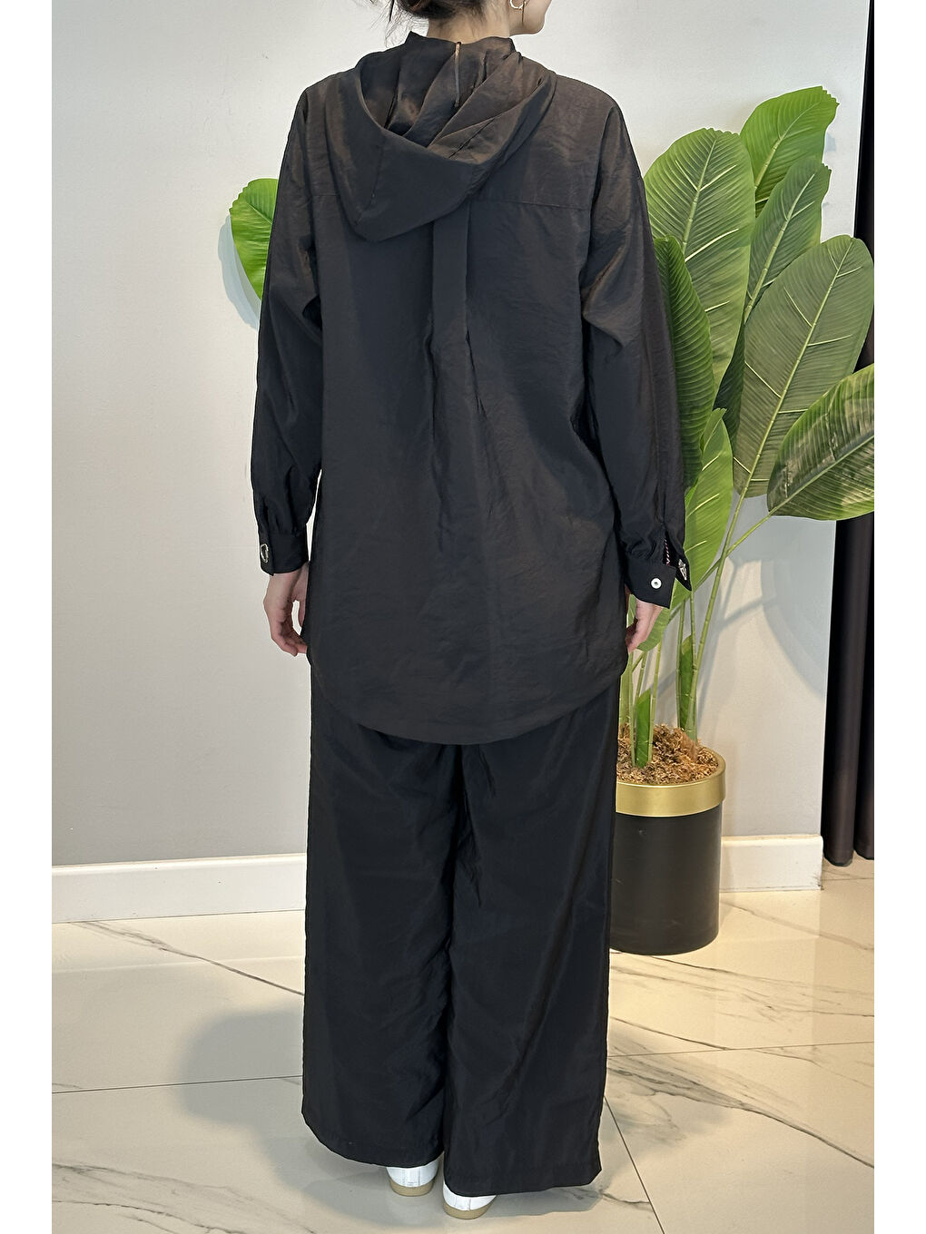 Çıt Çıt Detay Pantolon Takım 19534 Siyah-3