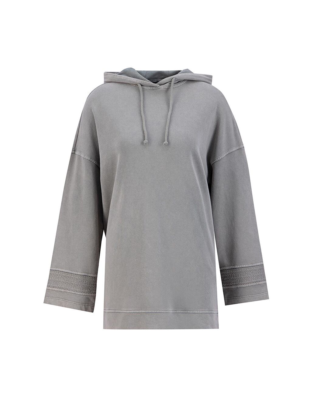 Karışık Yıkama Efektli Sweat 24Kd6804 Vizon-5