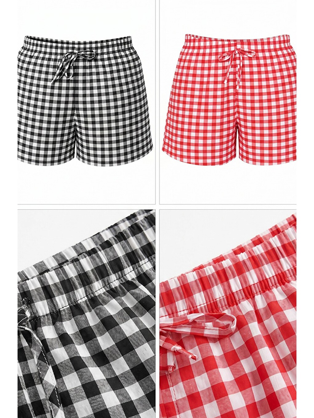 Karışık 2'li Mevsimlik İnce Örme Şortlu Pijama Altı 8064-1
