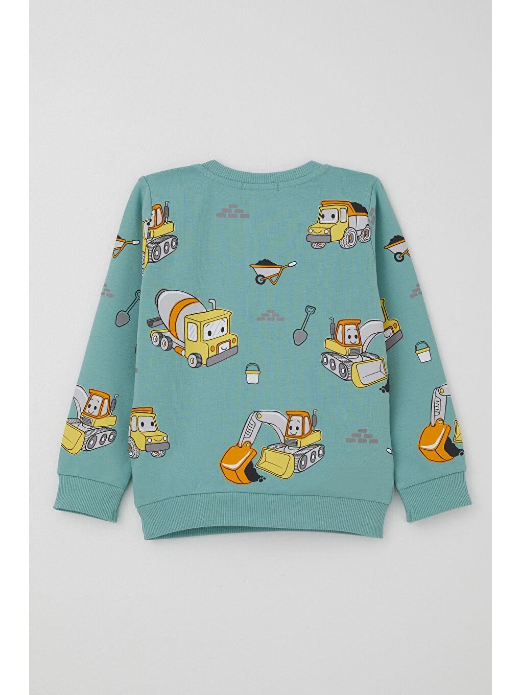 Turkuaz Erkek Çocuk Eşofman Takımı Küçük Operatör Çalışkan İş Makineleri Su Yeşili (1-4 Yaş)-3