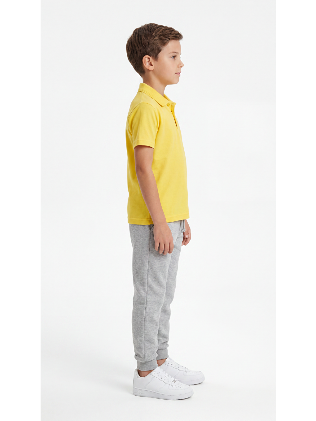 Sarı Erkek Çocuk Okul Kısa Kol Polo Yaka Lakost-2