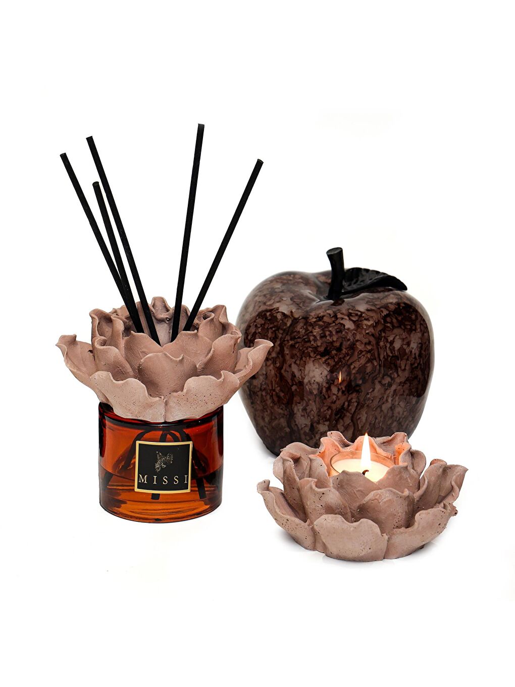 Kahverengi Aura Collection Oda Kokusu & Mumluk Set- Dark Amber-3