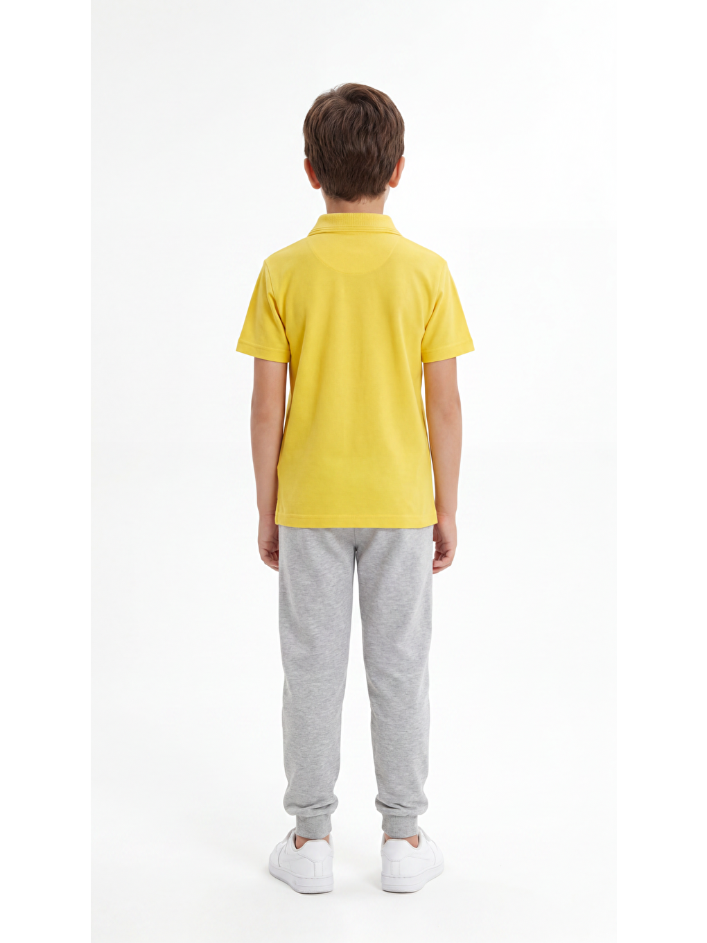Sarı Erkek Çocuk Okul Kısa Kol Polo Yaka Lakost-3