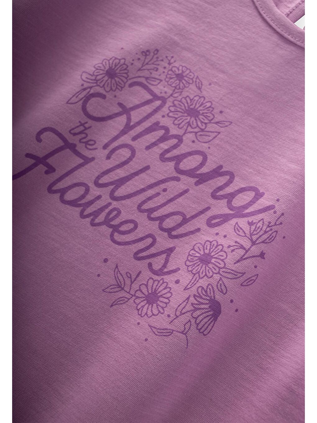 Mor Kız Çocuk Baskılı Takım-2