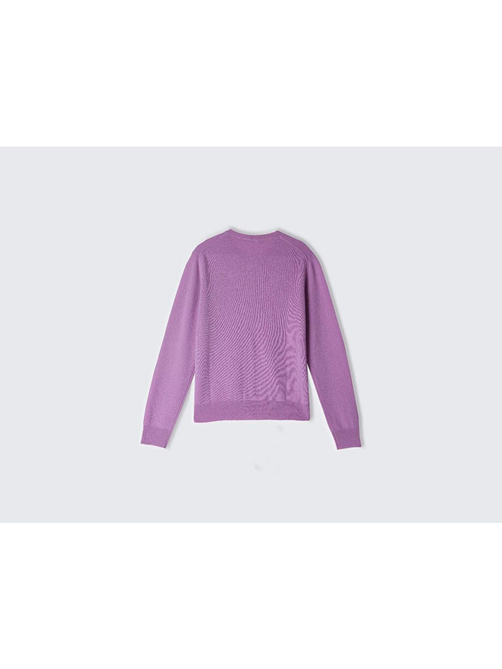 Kadın Lila %100 Kaşmir Yuvarlak Yaka Önü Düğme İliklemeli Hırka-2