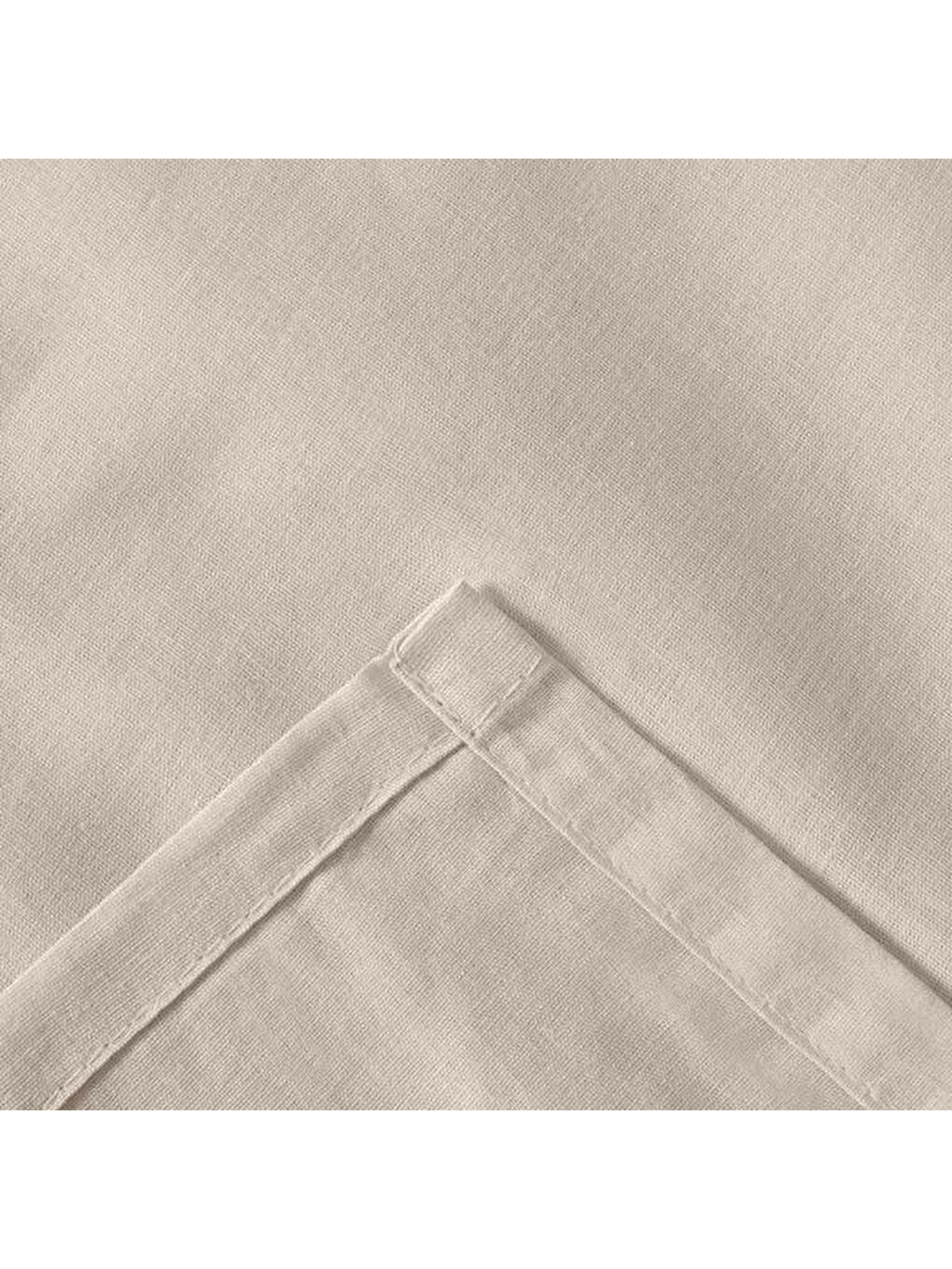 Soft Basic Çift Kişilik Düz Kenar Çarşaf - Bej - 240x260 cm-3