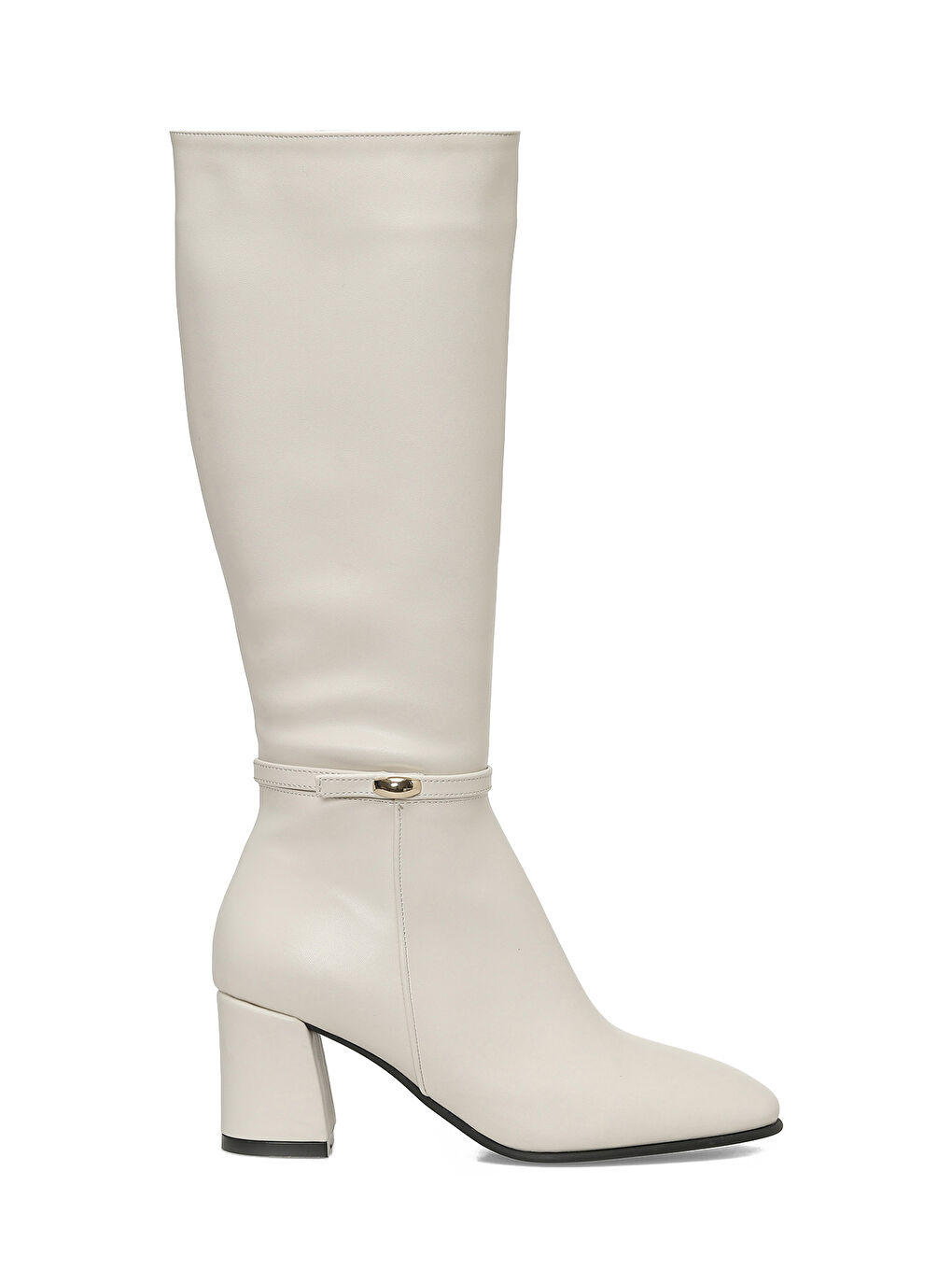 25K-7049 5PR Bej Kadın Topuklu Çizme