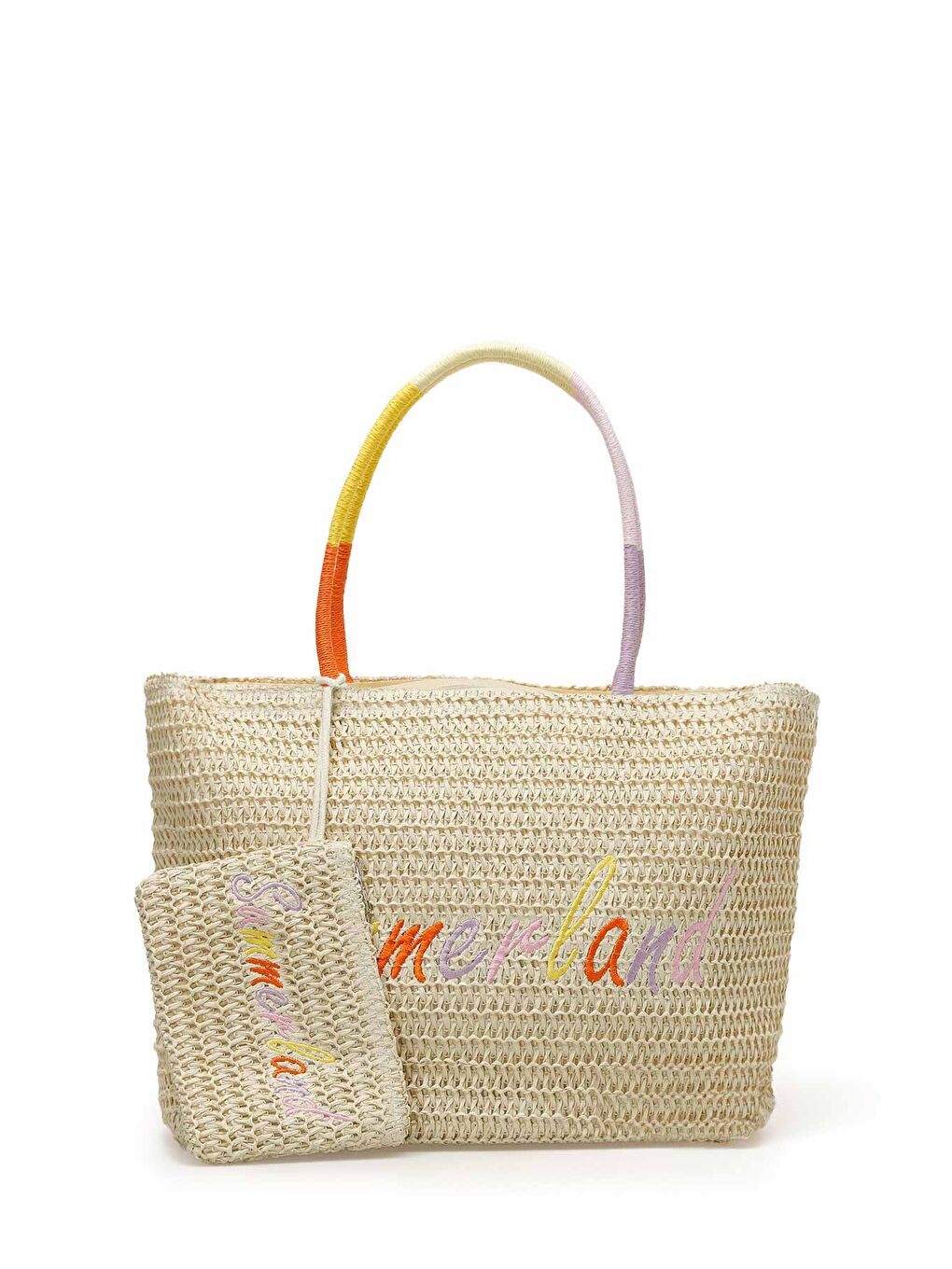 Bej HASIR NAKIS PLJ 5FX Kum Kadın Plaj Çantası