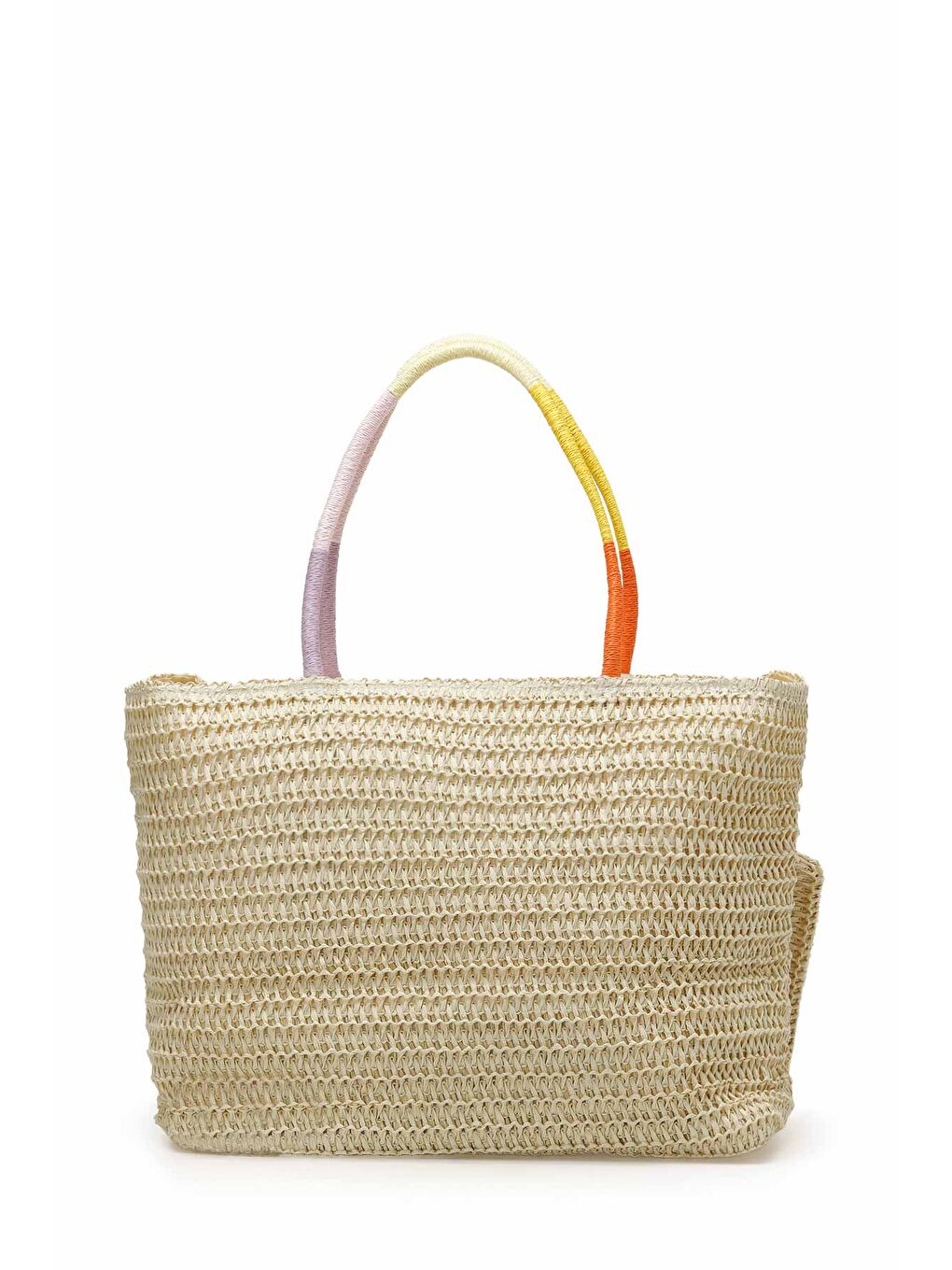 Bej HASIR NAKIS PLJ 5FX Kum Kadın Plaj Çantası-2