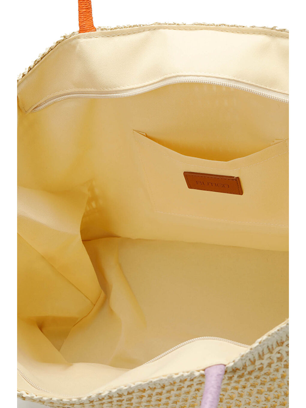 Bej HASIR NAKIS PLJ 5FX Kum Kadın Plaj Çantası-3