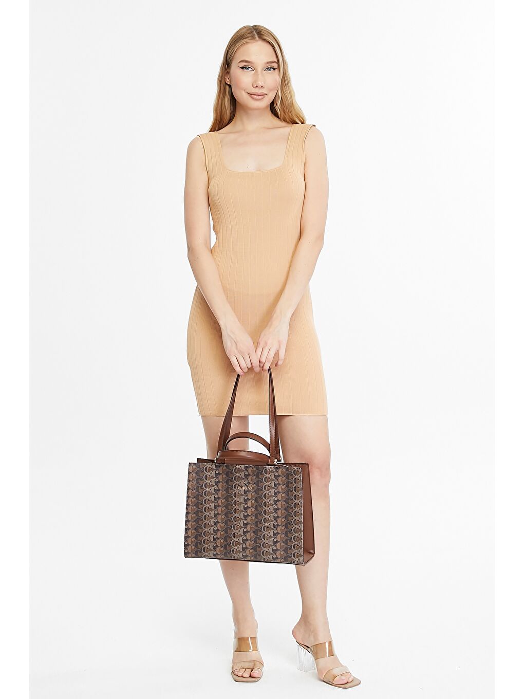 Kahverengi Kadın el ve Askılı Çanta-1