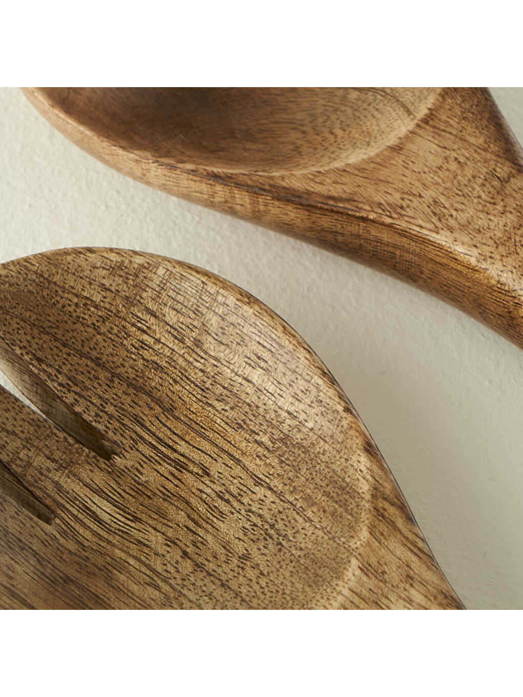 Wooden Mango Salata Servis Seti Kahverengi (28x7 cm)-1