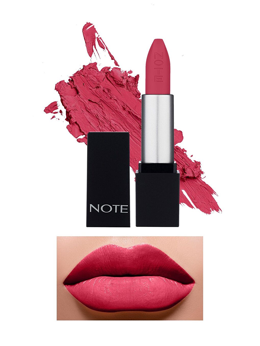 Note Cosmetique Pembe Mattever Lipstick Yarı Mat Saten Bitişli Ruj 14 Dear Cherry - Pembe - 1