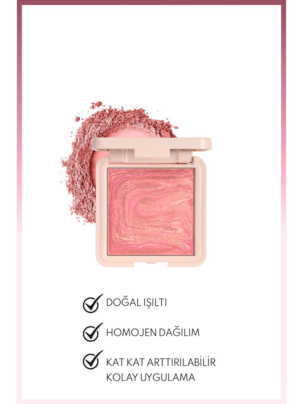 Marble Baked Blusher Fırınlanmış Allık - 04 Rosy Rose-1