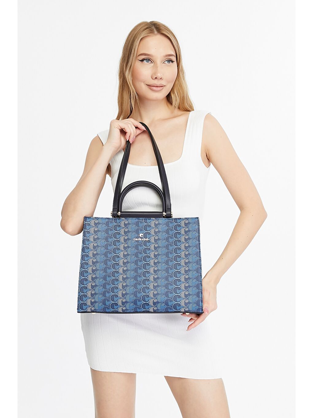 Mavi Kadın el ve Askılı Çanta-2