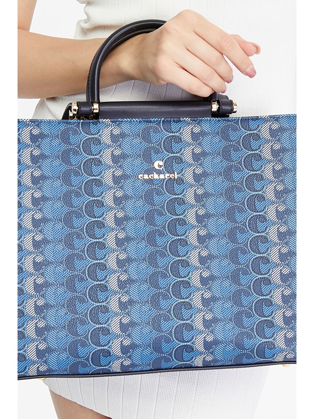 Mavi Kadın el ve Askılı Çanta-5