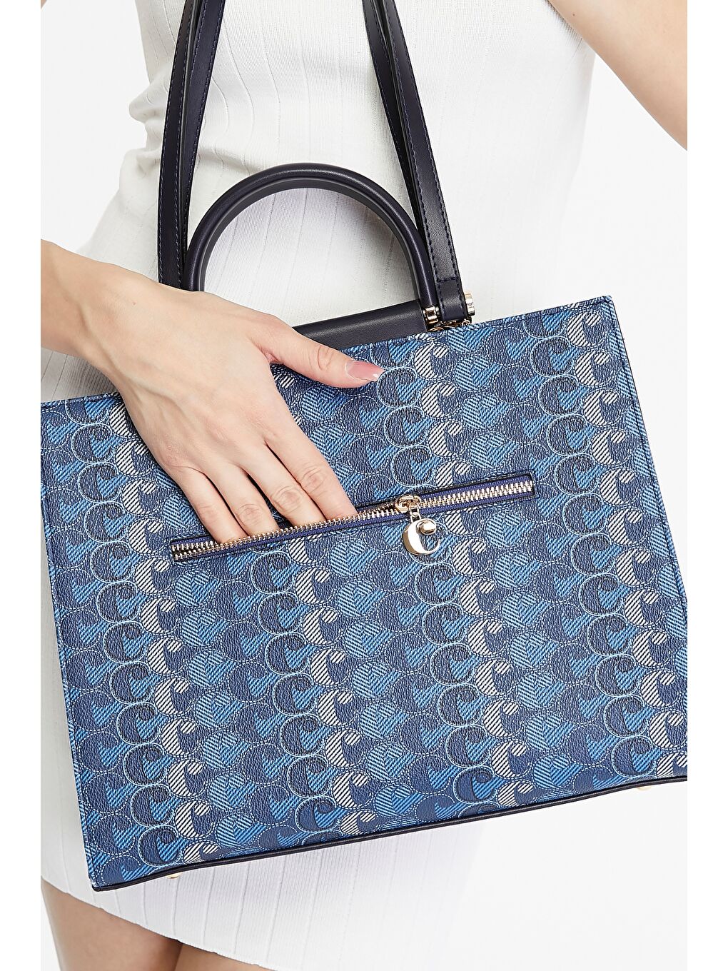 Mavi Kadın el ve Askılı Çanta-6